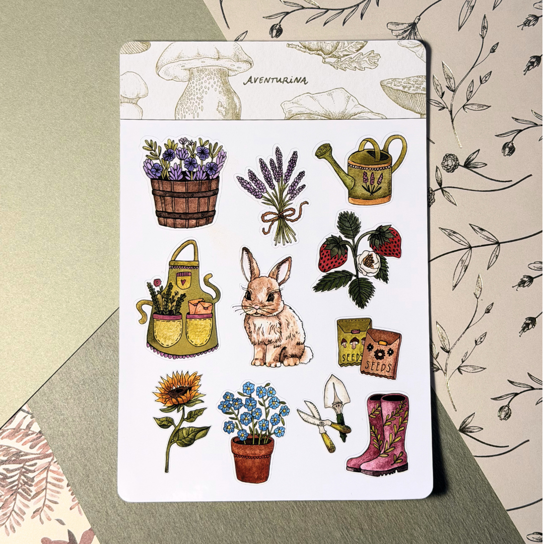 Bunny the Gardener  | Sticker Sheet