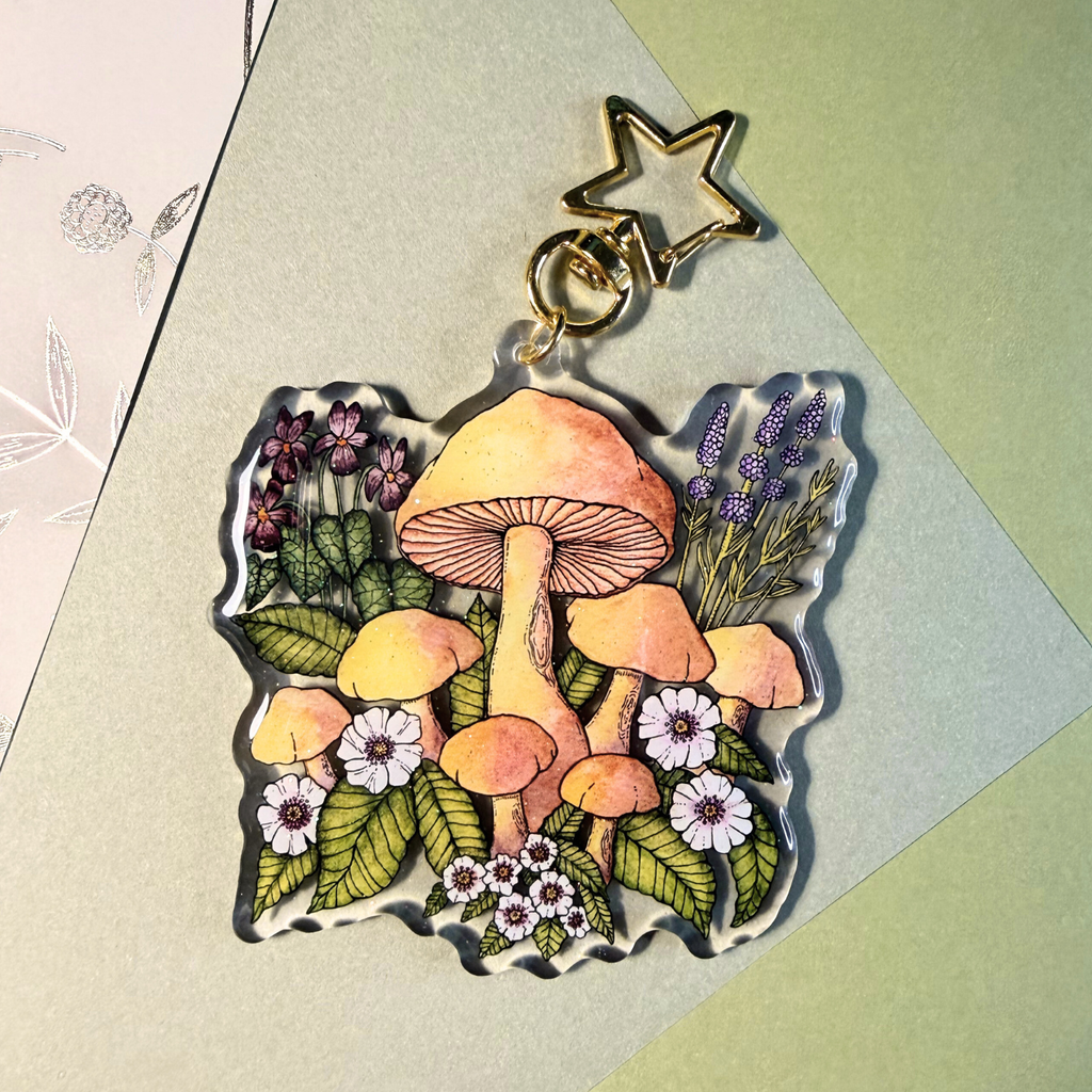 Family of Mushrooms | Keychain