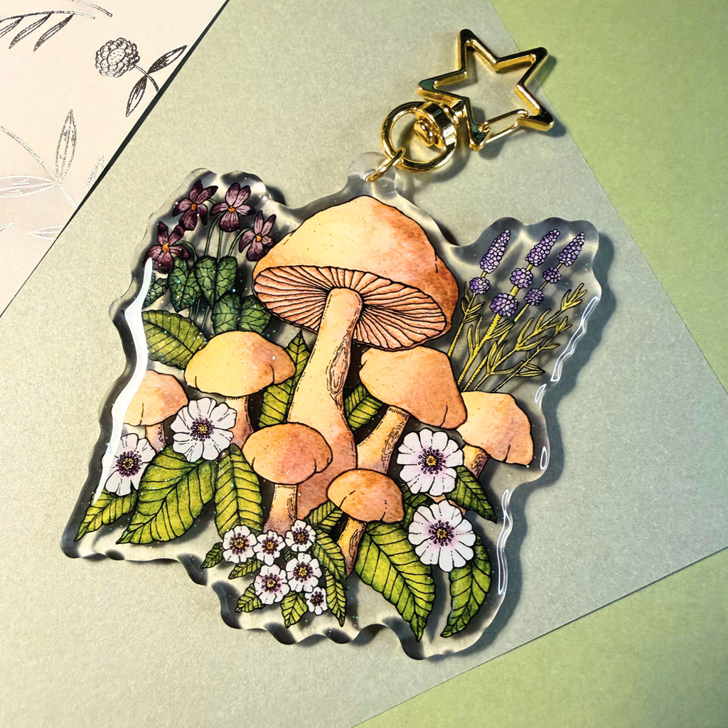 Family of Mushrooms | Keychain