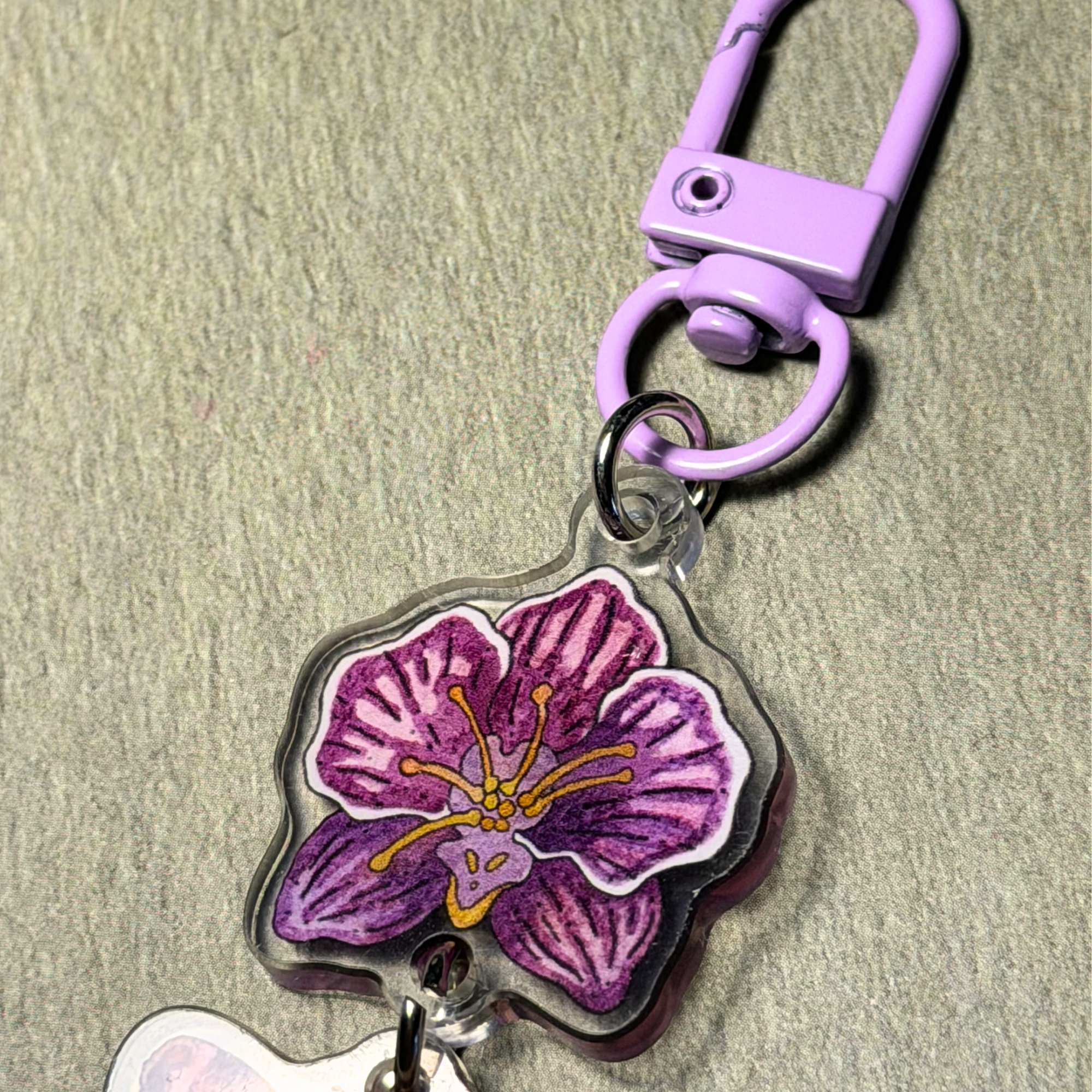 Orchid and Butterfly | Keychain